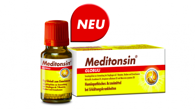 Nicht nur als Tropfen: Ab September gibt es Meditonsin als Globuli. (Foto: Hersteller)