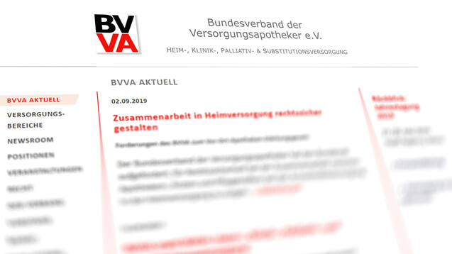 Neues Logo, neuer Name: Der BVVA vertritt nun auch im Namen die verschiedenen Spezialversorger unter den Apotheken. ( r / Screenshot&nbsp;bvva.de)