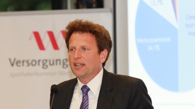 Der Vorstandsvorsitzende Dr. Mathias Flume erläutetet das Maßnahmenpaket des VAWL. (Foto: AKWL)