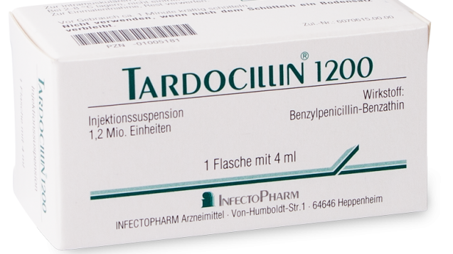 Benzylpenicillin-Benzathin, das Standardantibiotikum bei Syphilis, muss in die Schweiz importiert werden (Foto: Infectopharm)