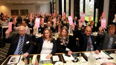 Die Delegiertenversammlung in Westfalen-Lippe, hier bei einer vorangegangenen Abstimmung, diskutierte auch über Zyto-Apotheker. (Foto: AKWL)