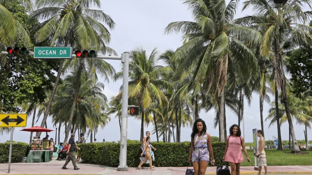 Touristen in Miami Beach: Schwangere Frauen sollen derzeit nicht mehr hierher reisen. (Foto: dpa)