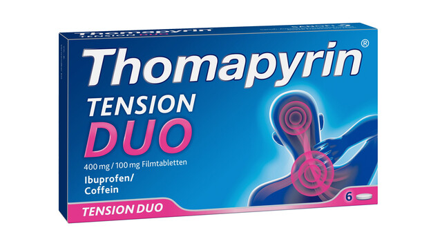 Spätestens ab Dezember soll die Kombination aus 400 mg Ibuprofen und 100 mg Coffein (Thomapyrin®Tension Duo) im Markt verfügbar sein. (Foto: Boehringer)