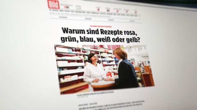 Deutschlands auflagenstärkste Tageszeitung erklärt die Apothekenwelt (m / Foto: Screenshot).