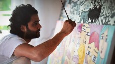 Der Apotheker Alaa Nasser ist derzeit in Deutschland als Künstler aktiv, will aber auch wieder in die Offizin. (Foto: privat; Bilder: Alaa Nasser)