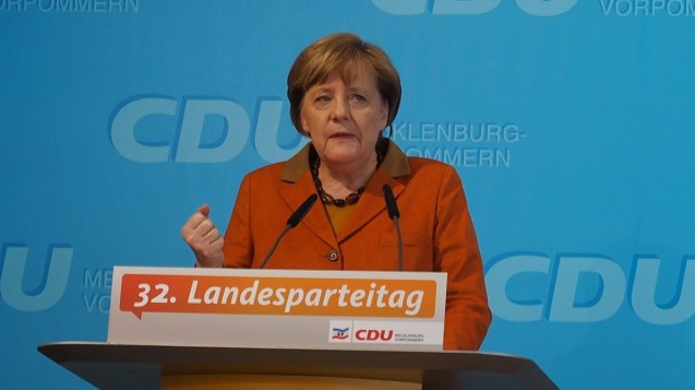Die Bundeskanzlerin Angela Merkel betonte auf dem Landesparteitag der CDU Mecklenburg-Vorpommern die Vorteile von Vor-Ort-Apotheken. (Foto: CDU Landesverband)