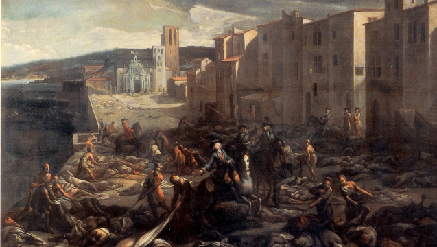 Der Ausbruch der Pest in Marseille 1720, wie der Maler Michel Serre ihn sah. (Foto: Christophe.moustier / Wikimedia)