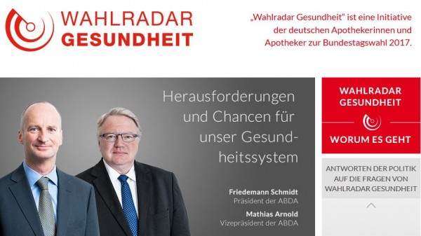 ABDA startet „Wahlradar” zur Bundestagswahl