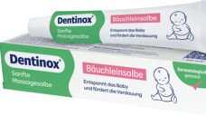 Neue Formulierung, neues Design – die Dentinox® Bäuchleinsalbe. (Foto: Dentinox GmbH)