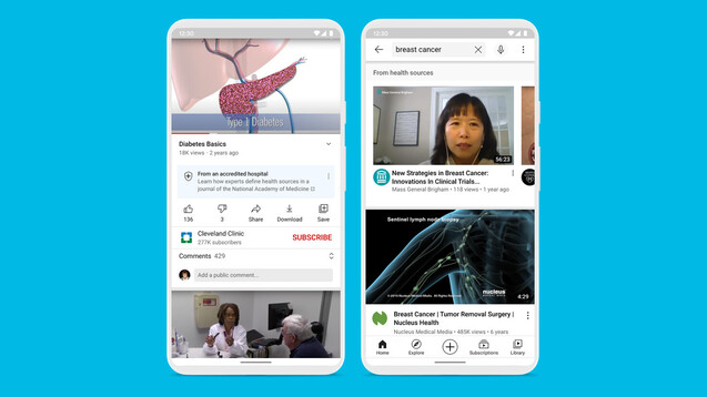 Die Videoplattform Youtube will künftig besonders zuverlässige Quellen für Gesundheitsinformationen kennzeichnen. (b/Screenshot: blog.youtube / DAZ)