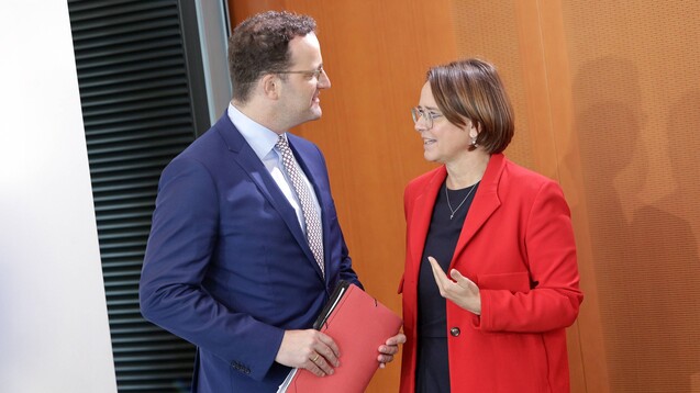 Folgt Annette Widmann-Mauz (rechts) nach der Bundestagswahl auf den amtierenden Bundesgesundheitsminister Jens Spahn? (c / Foto: IMAGO / Reiner Zensen)