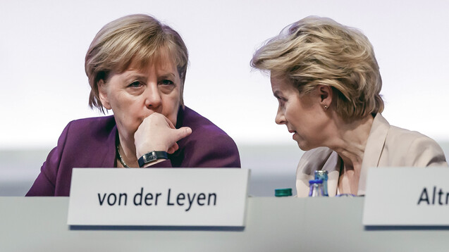 Bundeskanzlerin Angela Merkel und EU-Kommissionspräsidentin Ursula von der Leyen haben am vergangenen Wochenende für Milliardenspenden geworben, um die Forschung im Bereich der Corona-Impfstoffe zu unterstützen. (Foto: imago images / DeLodi)