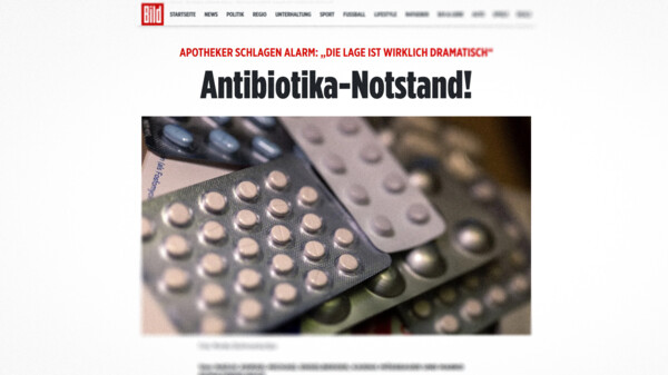 Antibiotika-Engpässe –„Bild“ sammelt Geschichten von Betroffenen