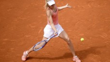 Maria Scharapova 2015 beim Match gegen Wozniacki bei den  Mutua Madrid Open  (Foto: Geisler-Fotopress / Picture alliance)