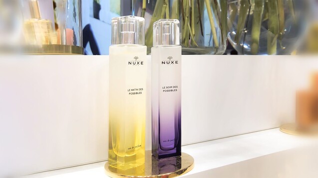 „Le matin des possibles“ und „Le soir des possibles“ heißen die neuen Nuxe-Düfte – entworfen von Chloé-Parfumeuren. ( r / Foto: DAZ.online)