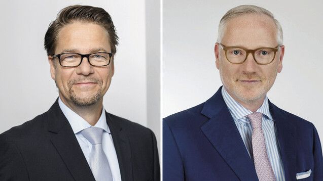 Sanacorp-Geschäftsführer Frank Hennings (links) und Phoenix-Deutschlandchef Marcus Freitag halten ihr Plattform-Konzept für alternativlos für die Präsenzapotheken. (Fotos: Sanacorp / Phoenix)