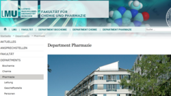 In der Münchener Pharmazie gibt es bislang keinen Lehrstuhl für Klinische Pharmazie. (Screenshot: LMU / DAZ)