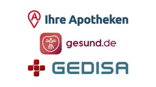 Die standeseigene Digitalgesellschaft Gedisa hat zwei neue Partner. (Logos: ihreapotheken.de | gesund.de | gedisa.de)