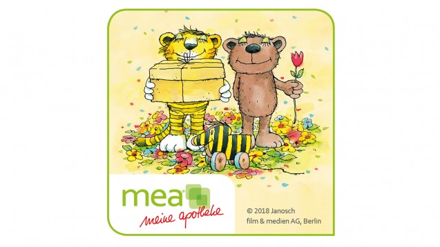Das neue Mea-Kindermagazin steht ganz im  Zeichen der Janosch- Figuren Tiger, Bär und Tigerente. (Bild: Sanacorp) 