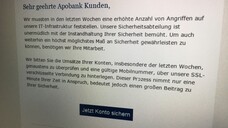 Vorsicht vor dieser Mail! Apobank-Kunden haben in den vergangenen Tagen betrügerische Phishing-Mails erhalten. (s / Foto: DAZ.online)