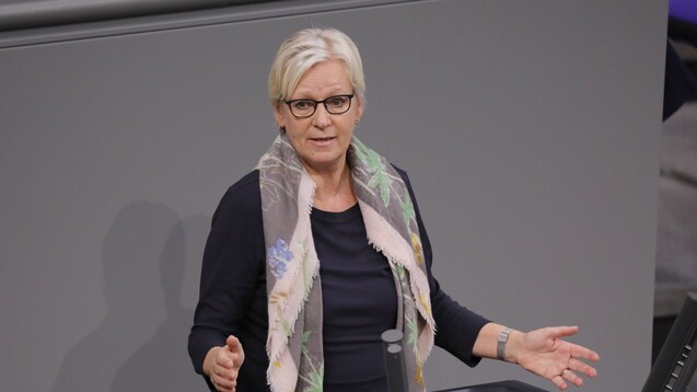 Die Grünen-Bundestagsfraktion um ihre gesundheitspolitische Sprecherin Maria Klein-Schmeink hakt bei der Corona-Schutzmasken-Verordnung nach. (c / Foto: imago images / Metodi Popow)