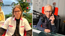 Apothekerin Daniela Naumburger und Peter Ditzel im Podcast-Gespräch. (Fotos: privat)