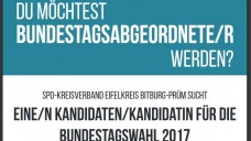 Besondere Kandidatensuche: Die SPD im Eifelkreis veröffentlichte diese Stellenanzeige auf Facebook und ihrer Internetseite, um für die Bundestagswahl 2017 einen geeigneten Bundestagskandidaten zu finden. (Screenshot: DAZ.online)