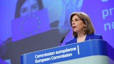 EU-Gesundheitskommissarin Stella Kyriakides stellte heute die Pläne für einen europäischen Gesundheitsdatenraum vor. (c / Foro IMAGO / Xinhua)