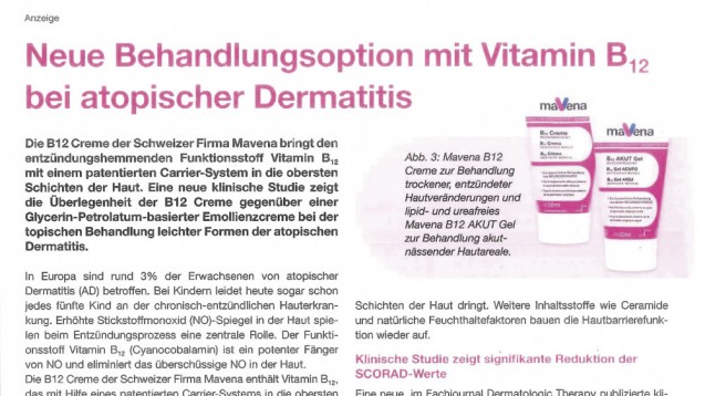 Die Indikation atopische Dermatitis (Neurodermitis) ist  jetzt wieder Gegenstand der aktuellen Werbekampagne von Mavena. ( Foto: du / daz)