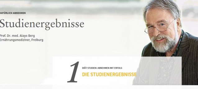 Der Arzt Aloys Berg wirbt nach wie vor auf der Almased-Webseite. (Screenshot: www.almased.de)