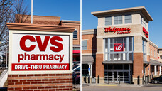 Links: CVS-Pharmacy-Filialschild in Indianapolis, 2018. Rechts: Walgreens-Filiale in Cincinnati, 2019. (Fotos: Jonathan Weiss/JetCity Image / AdobeStock)