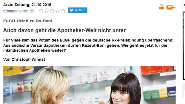 Autor Christoph Winnat hat das EuGH-Urteil in der Ärzte Zeitung kommentiert. (Foto: Screenshot)