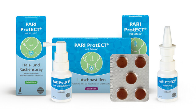 Die Pari-ProtECT-Linie wurde um Nasenspray, Hals-Rachenspray und Lutschpastillen erweitert. (Foto: Pari) 