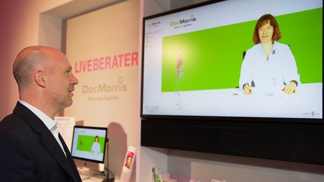2014 präsentierte DocMorris seinen Live-Berater. Bald könnte er in alten Apothekenräumen zum Einsatz kommen. (Foto: DocMorris)