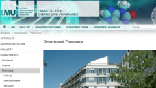 In der Münchener Pharmazie gibt es bislang keinen Lehrstuhl für Klinische Pharmazie. (Screenshot: LMU / DAZ)