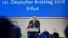 Bundesgesundheitsminister Jens Spahn (CDU) beim Deutschen Ärztetag in Erfurt. (Foto: dpa)