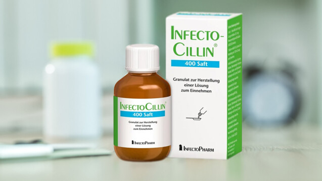 Wissen Sie, wie ein Infectocillin-Deckel von innen aussieht?&nbsp;(Quelle: InfectoPharm | Hintergrund: Bits and Splits / AdobeStock)