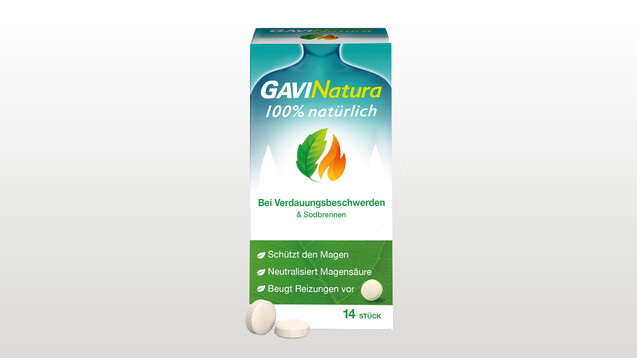 Mit Gavinatura® hat Reckitt seit dem 1. Juli ein Medizinprodukt gegen Magen- und Verdauungsbeschwerden im Sortiment.&nbsp;(Quelle: Reckitt Benckiser)