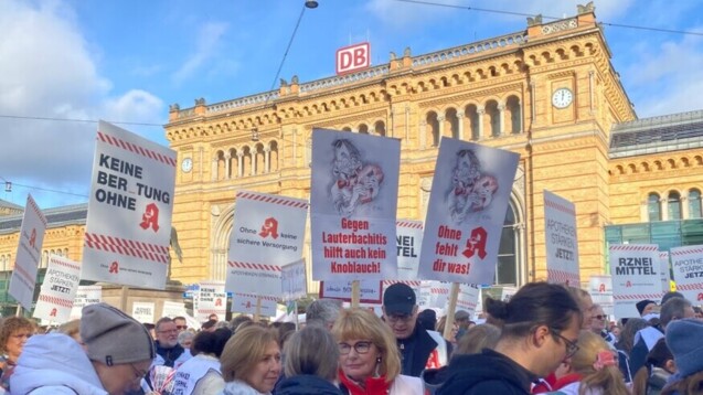 In der Innenstadt von Hannover protestierten Apotheker und Apothekerinnen am vergangenen Mittwoch. (Foto: DAZ/ks)