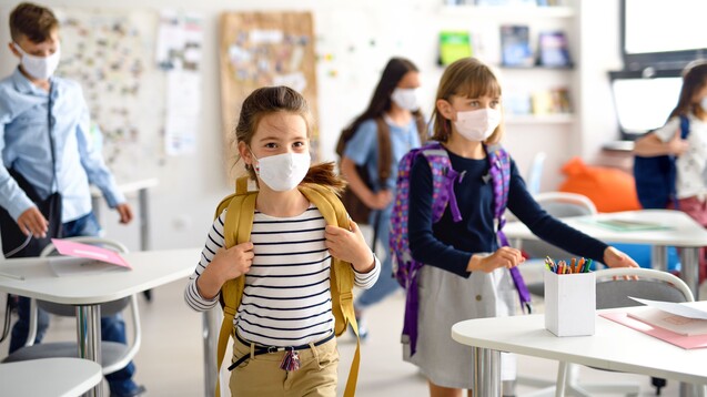 Die Nationale Akademie der Wissenschaften Leopoldina empfiehlt, dass Kinder ab der fünften Klasse eine Maske auch im Klassenzimmer tragen sollen. (Foto: Halfpoint / stock.adobe.com)