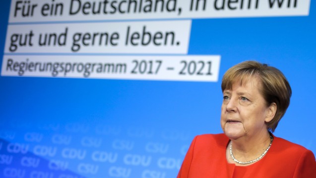 Es geht los: Bundeskanzlerin Angela Merkel (CDU) will ab dem 18. Oktober mit FDP und Grünen über eine mögliche Jamaika-Koalition verhandeln. (Foto: dpa)