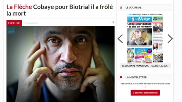 Der erste Proband von der Phase-I-Studie in Rennes sprach mit der Tageszeitung „Le Maine libre“. (Screenshot)