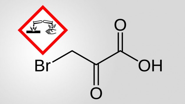 3-Brompyruvat ist das bromierte Derivat der Brenztraubensäure.