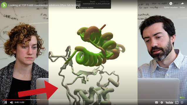 Wie muss man sich das „Proteinfalten“ am Computer vorstellen? Unter anderem in YouTube-Videos wird das Prinzip hinter Programmen wie „Foldit“ erklärt. (Foto: Screenshot)