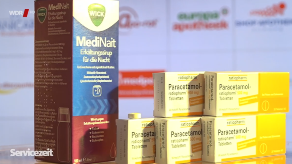 Wick MediNait plus fünfmal Paracetamol: Wie schlagen sich die Versender?