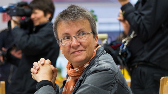 Die Linken-Politikerin Kathrin Vogler wechselt in die Verteidigungspolitik. (Foto: Marcel Kusch / dpa picture alliance)