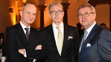 ABDA-Präsident Friedemann Schmidt, KBV-Chef Dr.
Andreas Gassen und KZBV-Chef Dr. Wolfgang Eßer (v.l., Foto: Violetta Odenthal)