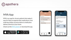 Die MYA-App – ein Angebot mit Nebenwirkungen. (s / Screenshot: apothera.ch / DAZ)