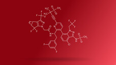 Die Strutkurformel von Lenacapavir sieht kompliziert aus, doch der neue langwirksame Wirkstoff gegen HIV zählt noch zu den „Small Molecules“. (s / Bild: pilarmartinez / AdobeStock)
