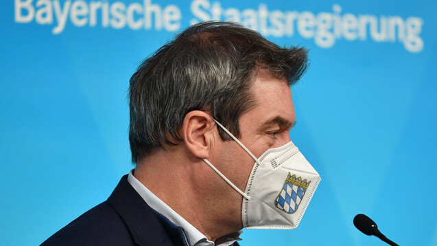 Markus Söder setzt auf FFP2-Masken. (Foto: imago images / Sven Simon)